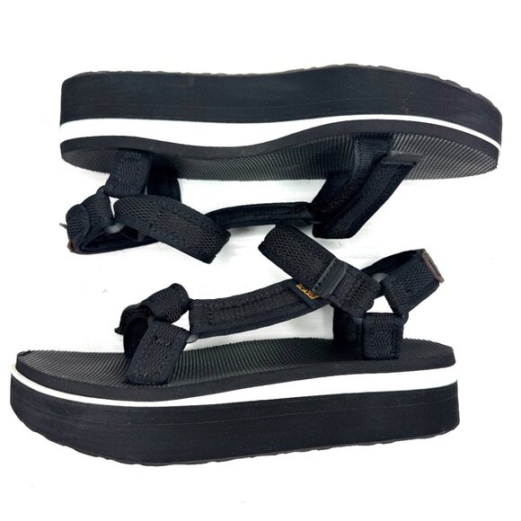Teva Platform Flatform Universal Strappy Casual Sandals Womens US 10 EU 41 Black - Picture 5 of 8